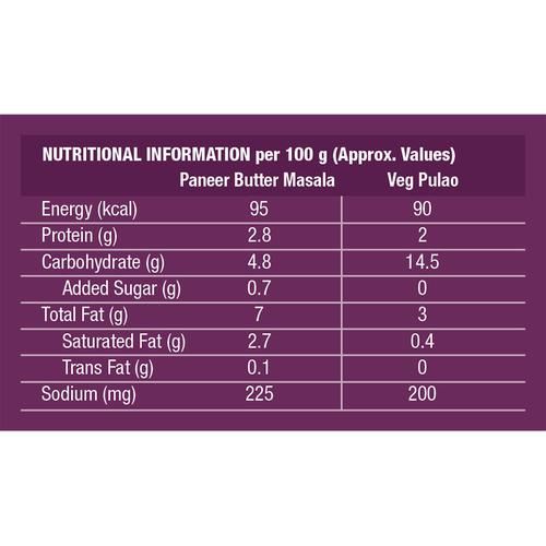 MTR Minute Meals - Paneer Butter Masala & Veg Pulao Combo, 375 g-4.webp